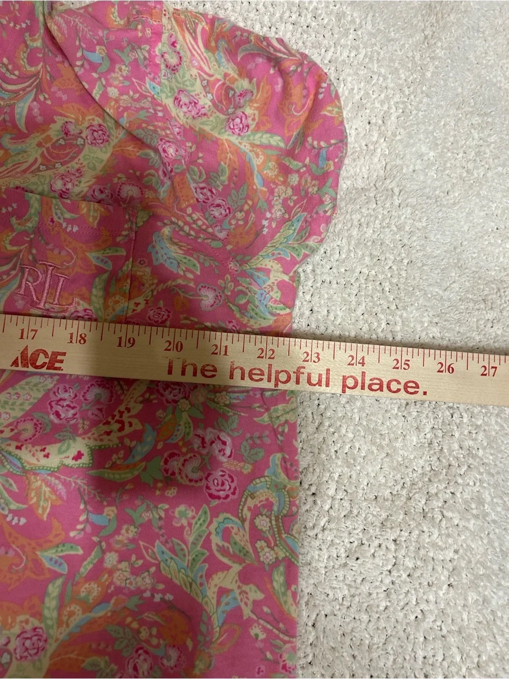 Lauren Ralph Lauren Pajama Set Size 2X Pink Paisley Preppy Loungewear Comfort